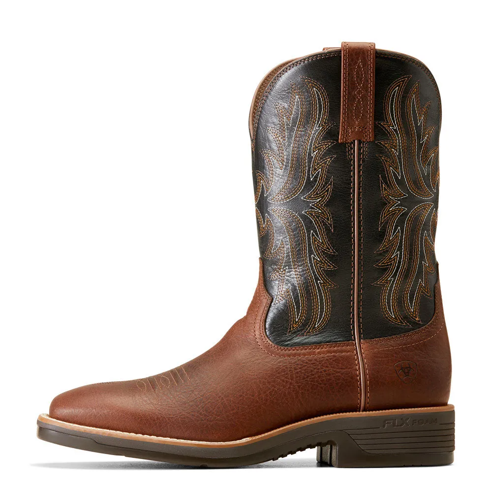 10046983 Ariat Men's Ridgeback Square Toe Western Boot - Deepest Clay