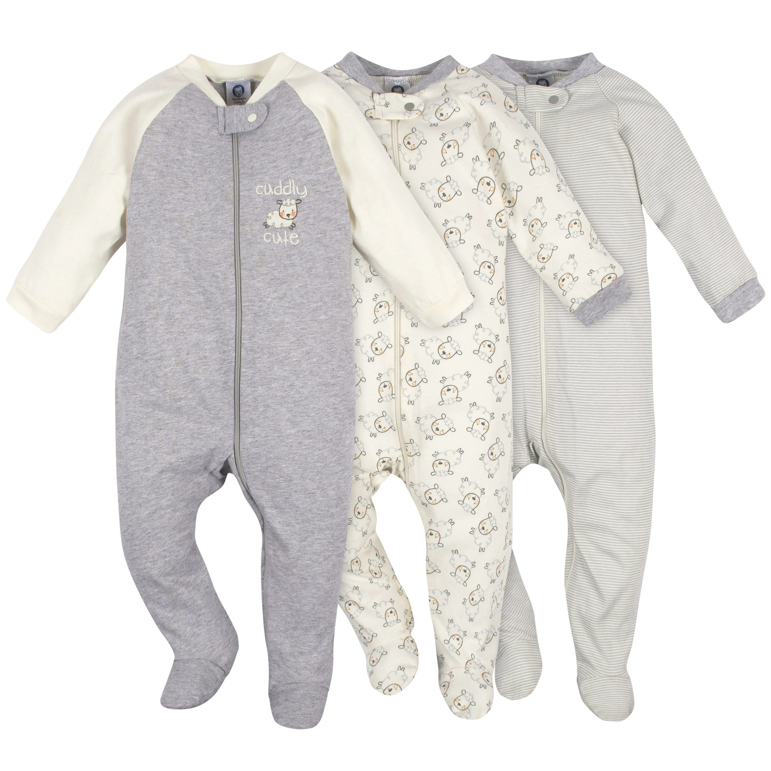 3-Pack Cuddly Sheep Organic Sleep 'N Plays