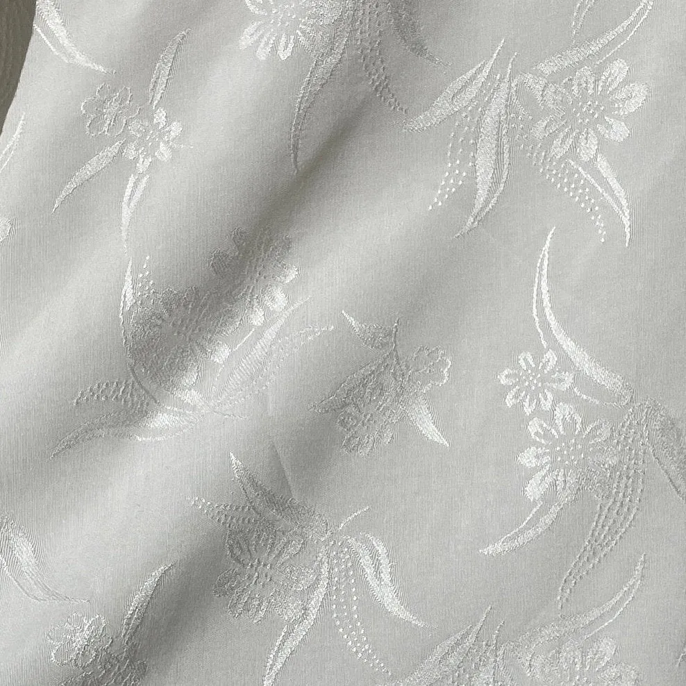 60" 100% Tencel Lyocell Satin Floral Jacquard 6 OZ Woven Fabric By the Yard