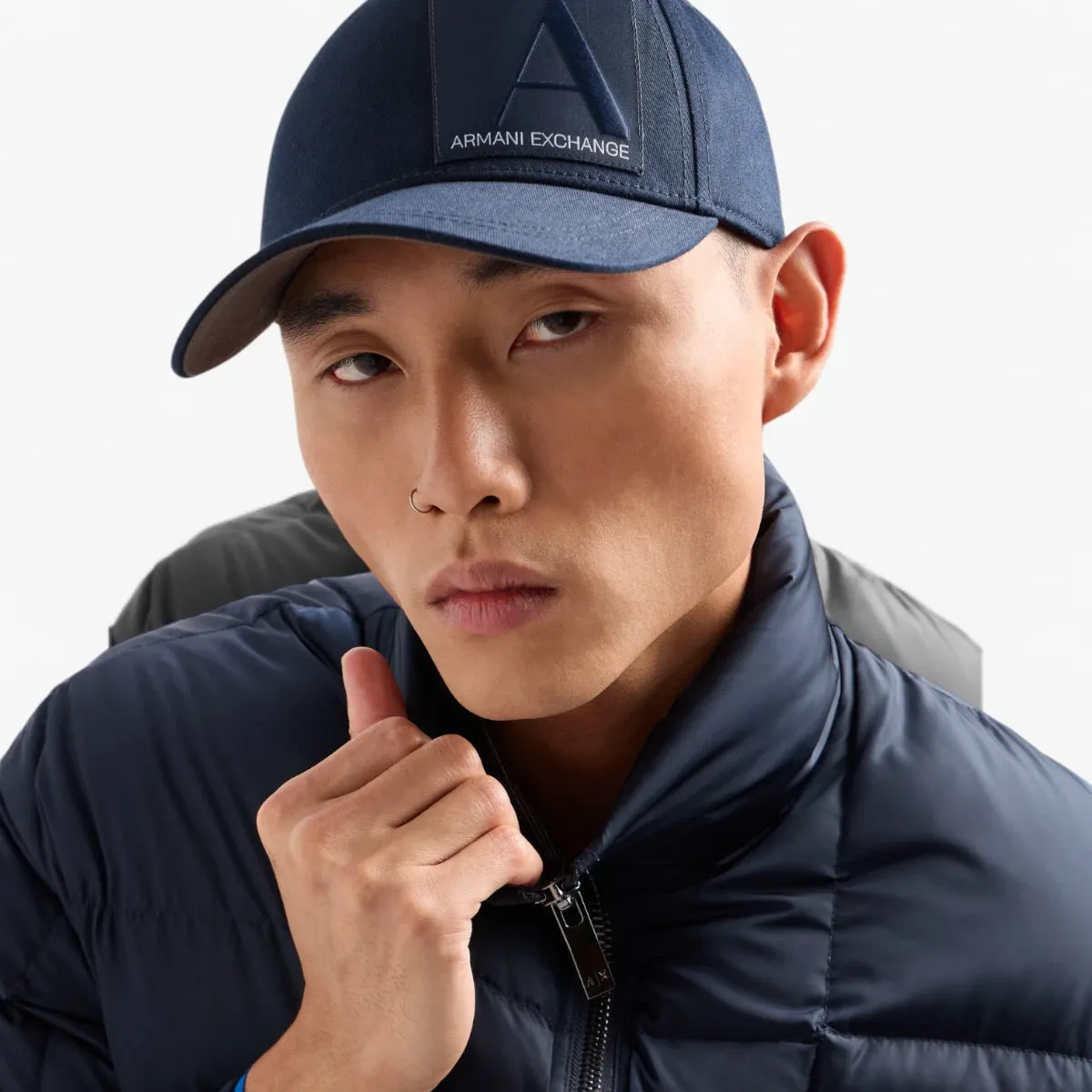 A Line Cotton Cap With Embossed Logo Patch