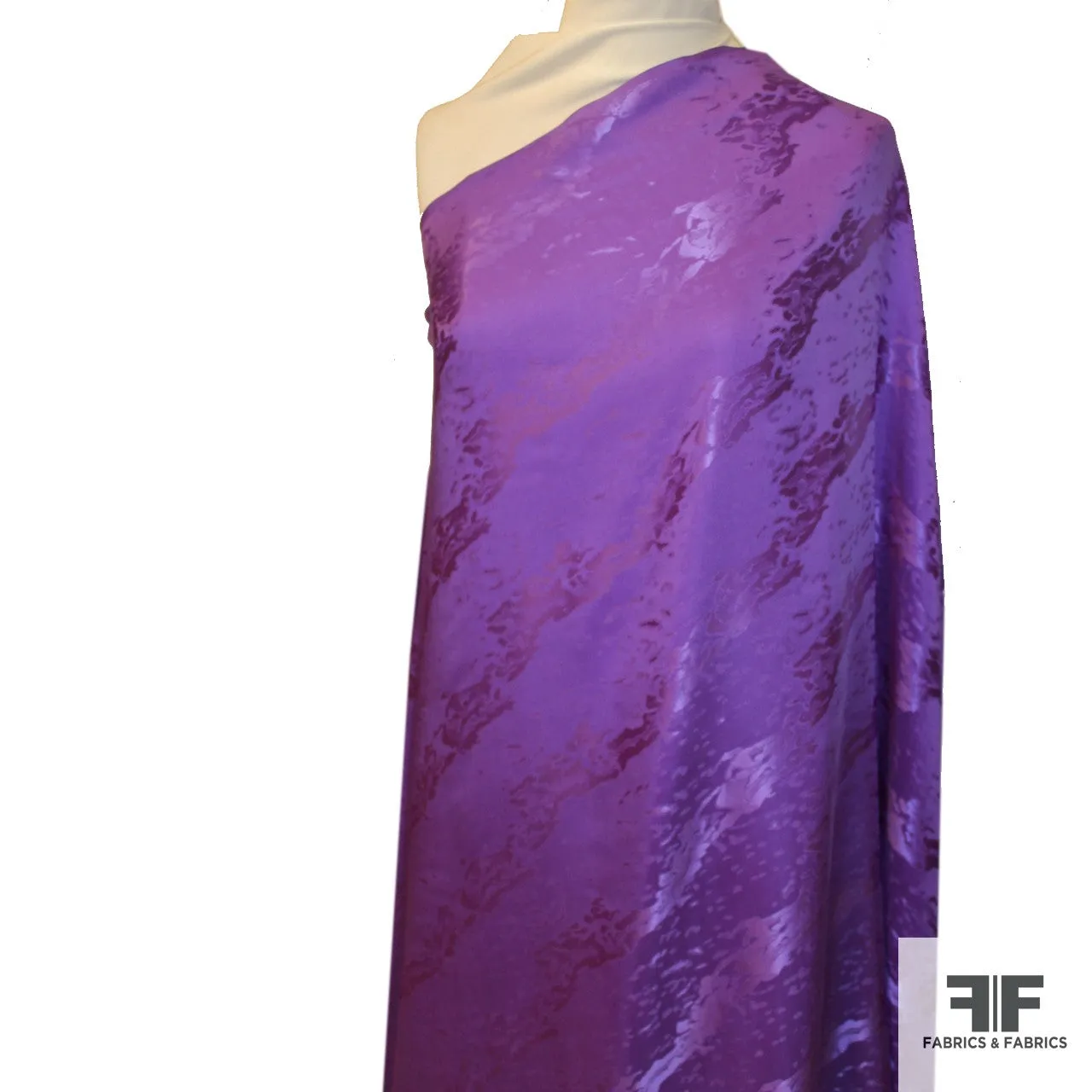 Abstract Silk Jacquard - Purple