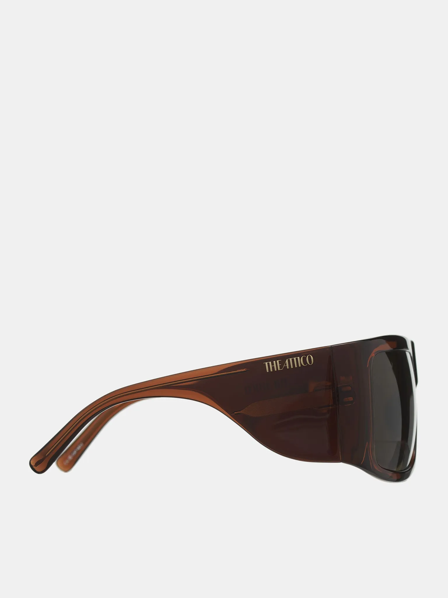 Attico Andre Oversized Sunglasses (ANDRE-BROWN-GOLD-BROWN)