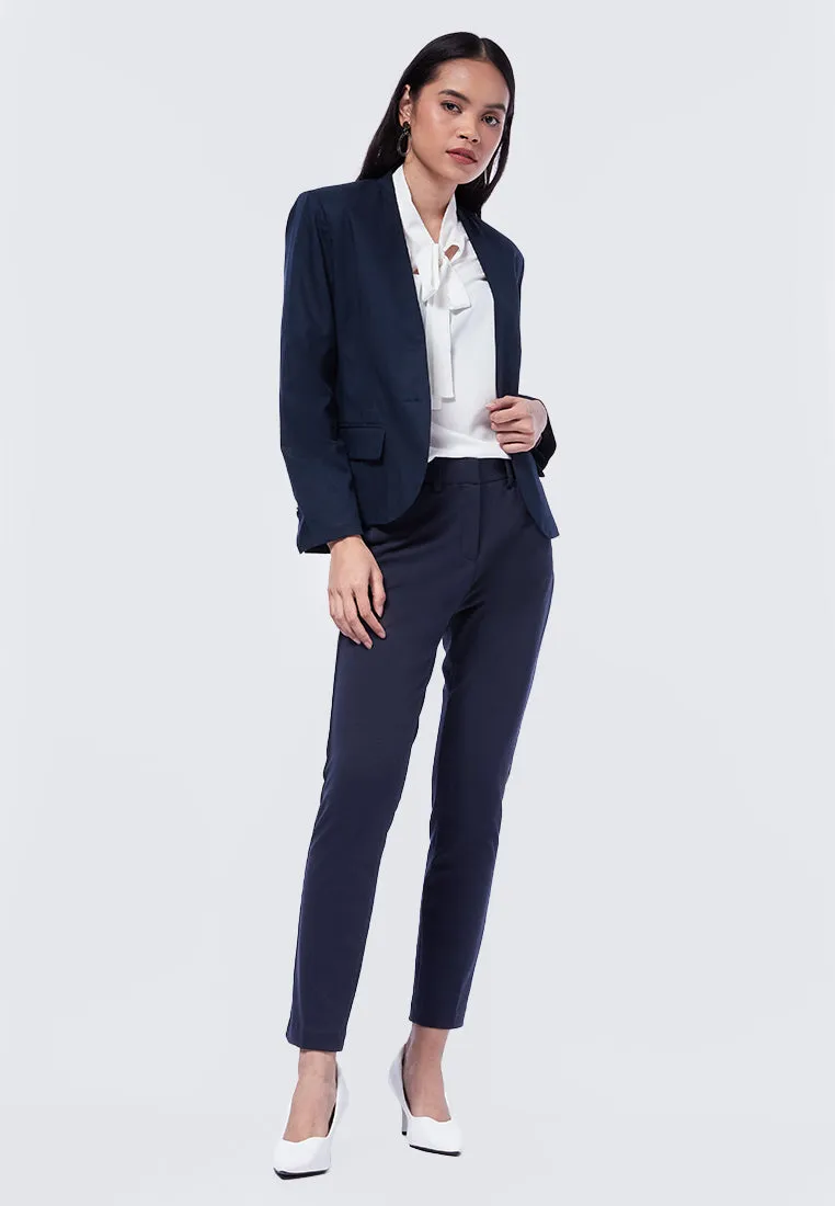 Basic Regular No Lapel Blazer