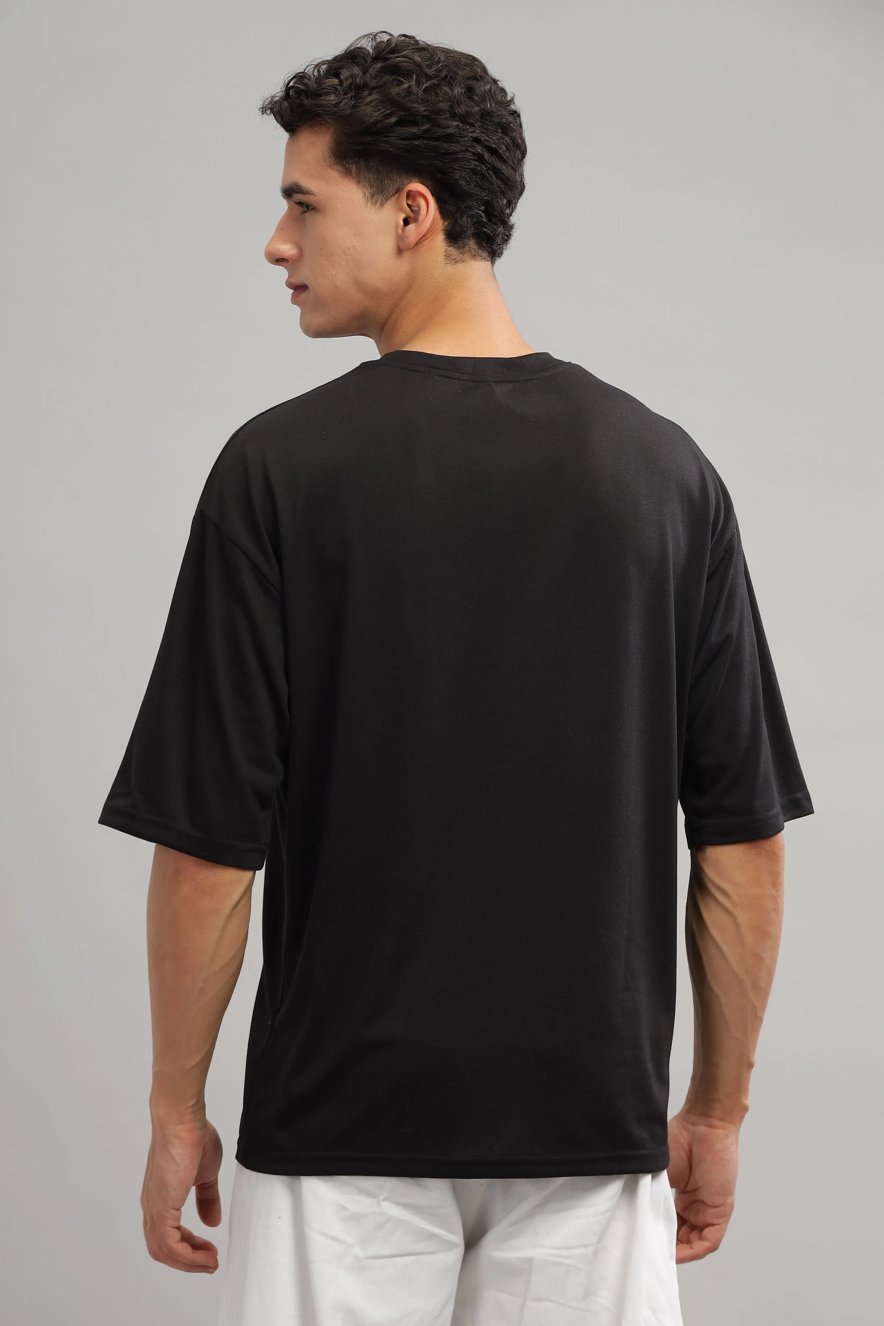 Black Oversized Zipper Pocket T-Shirt