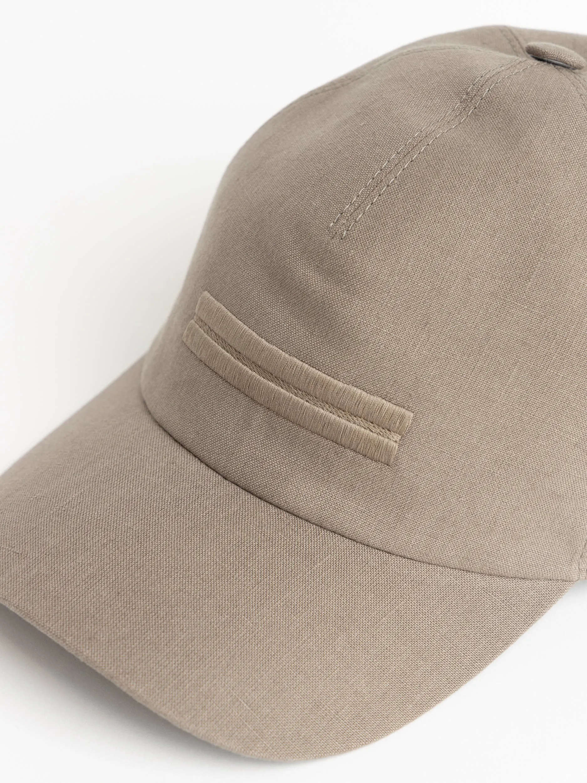 Brown Oasi Lino Baseball Cap