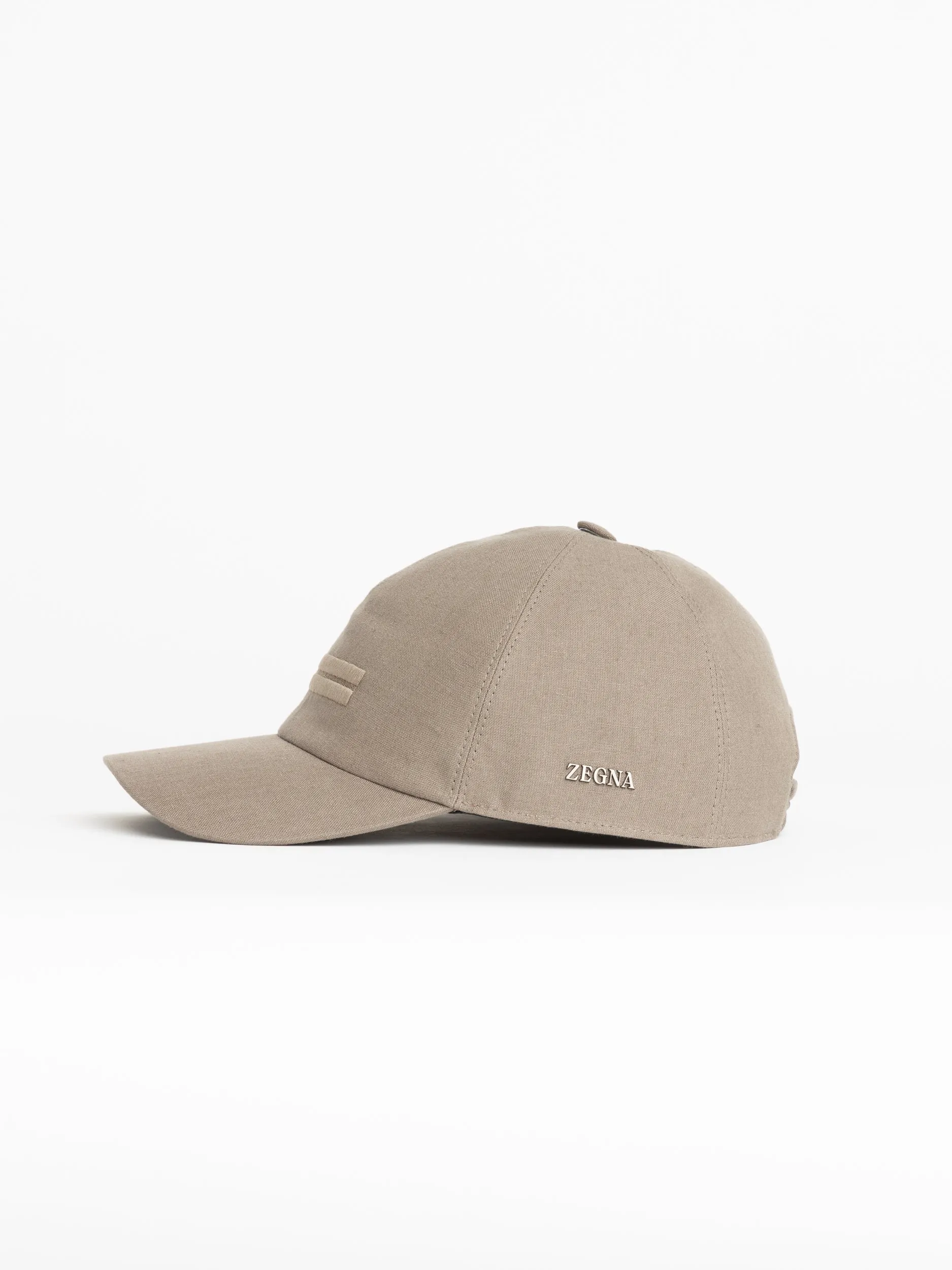 Brown Oasi Lino Baseball Cap