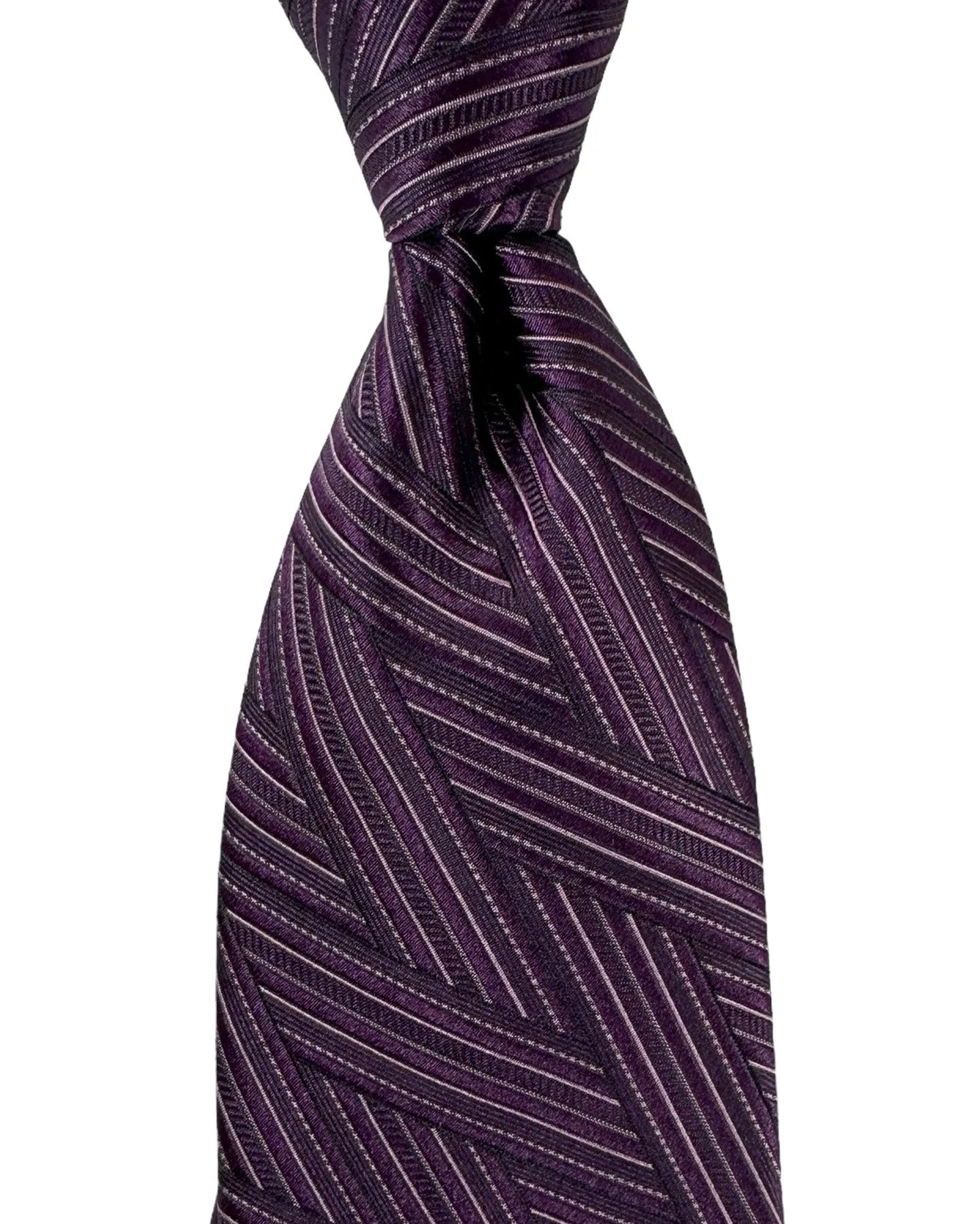 Canali Necktie Purple Zig Zag