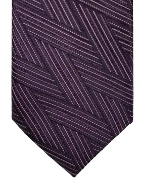 Canali Necktie Purple Zig Zag