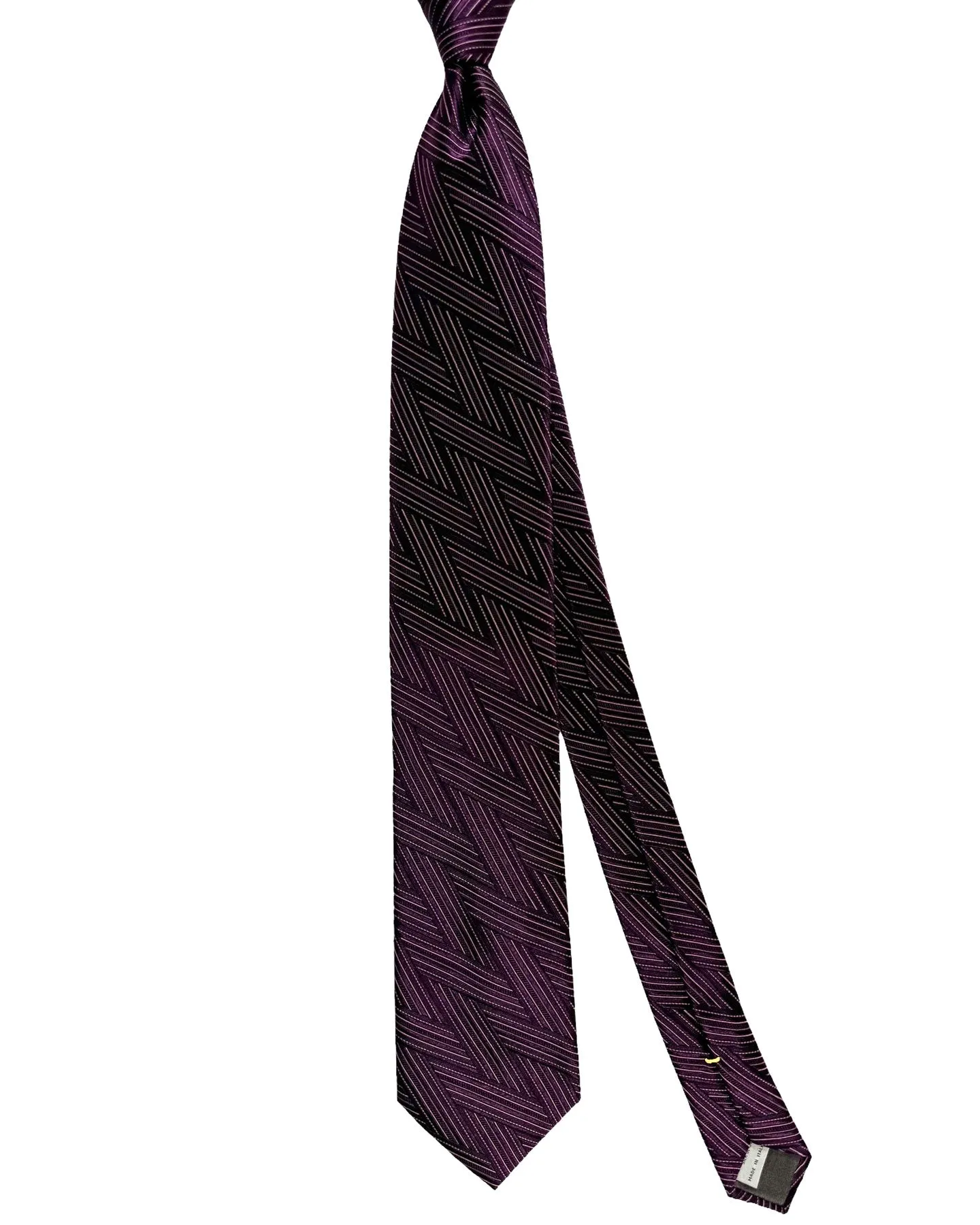 Canali Necktie Purple Zig Zag