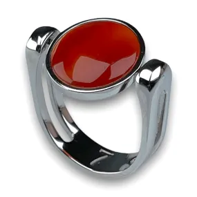 Carnelian Crystal Fidget Ring