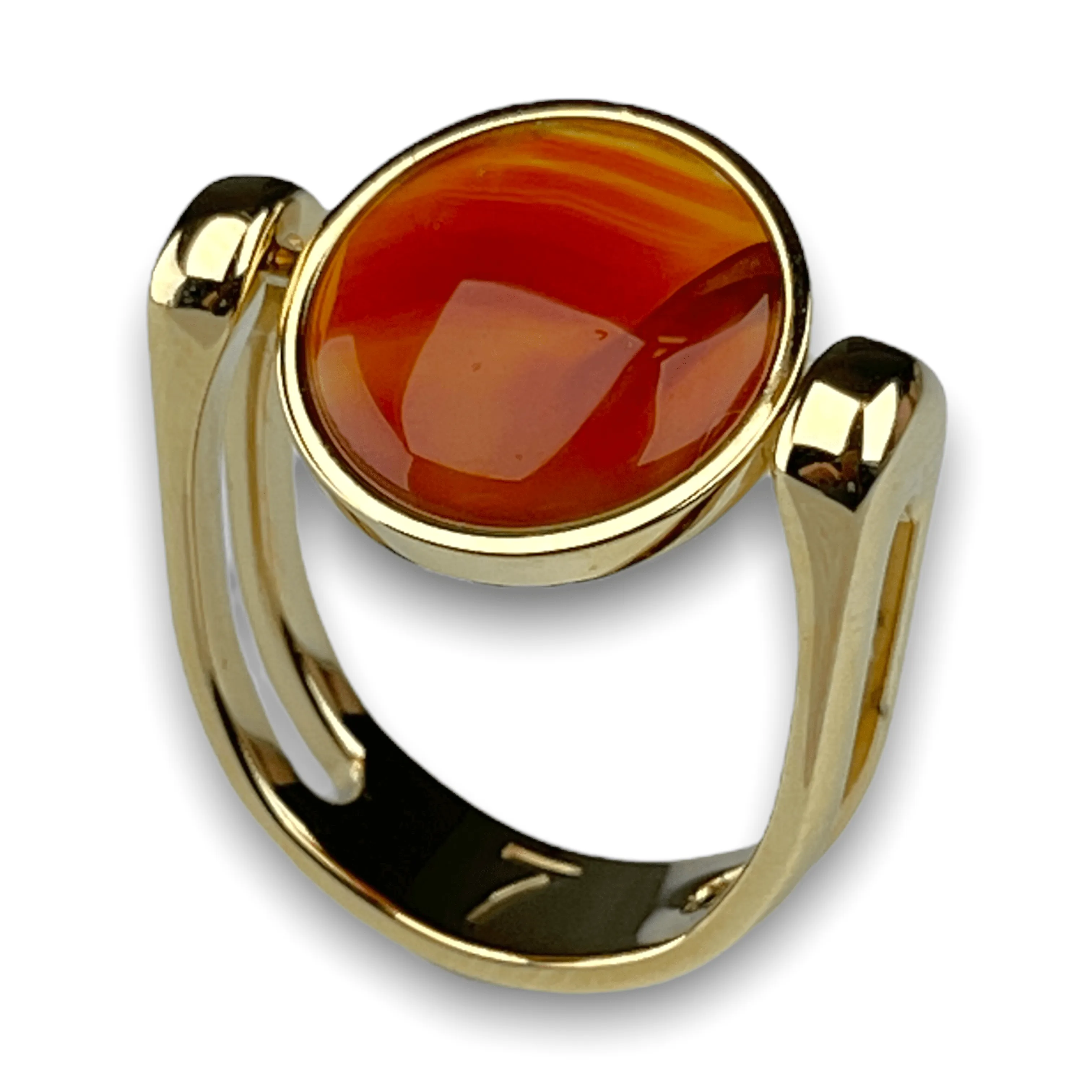 Carnelian Crystal Fidget Ring