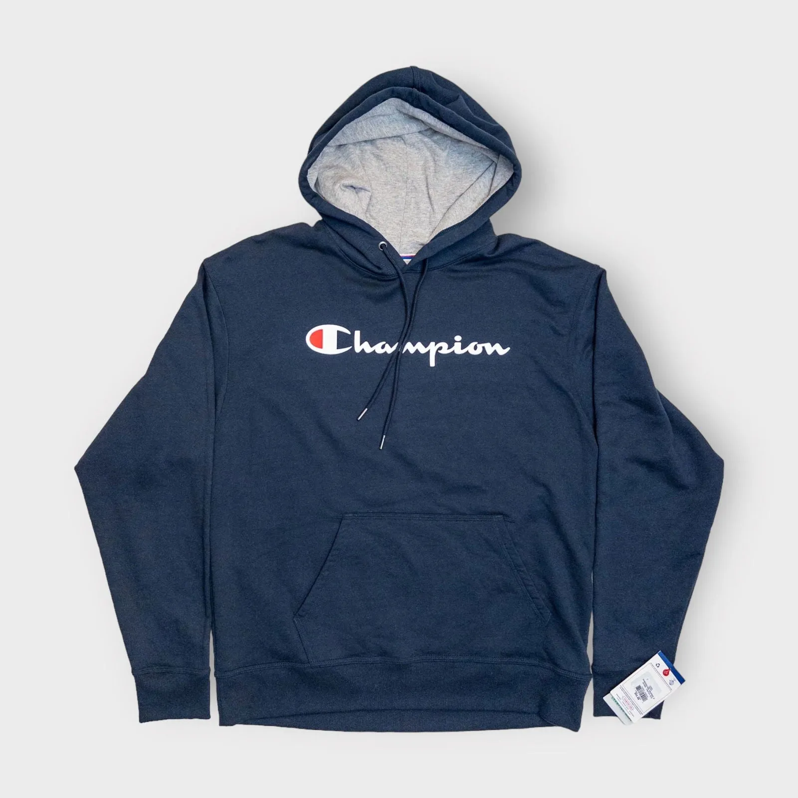 Champion Mens Fleece Pullover Hoodie Sweatshirt | XL | Navy Blue | NWT