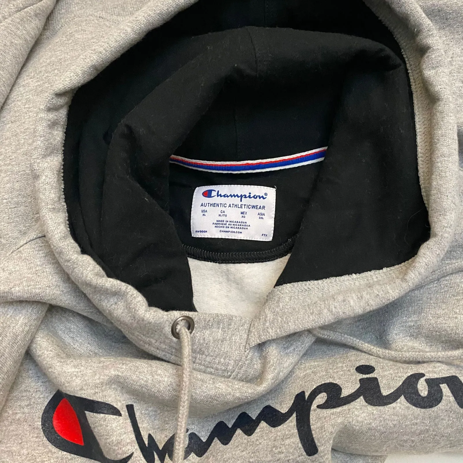 Champion Mens Fleece Pullover Hoodie Sweatshirt | XL | Oxford Gray | NWT