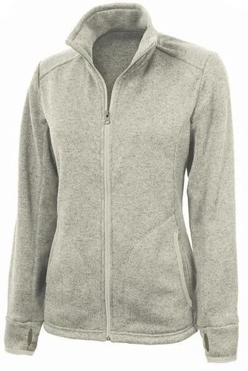 Charles River Ladies Heathered Fleece Jacket