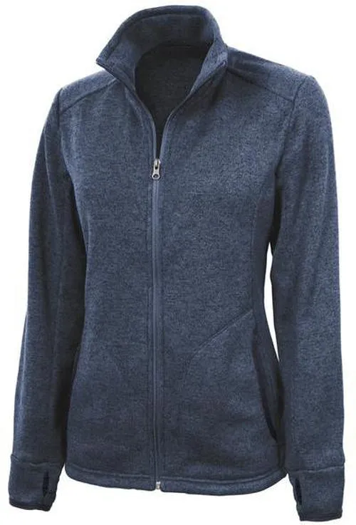 Charles River Ladies Heathered Fleece Jacket