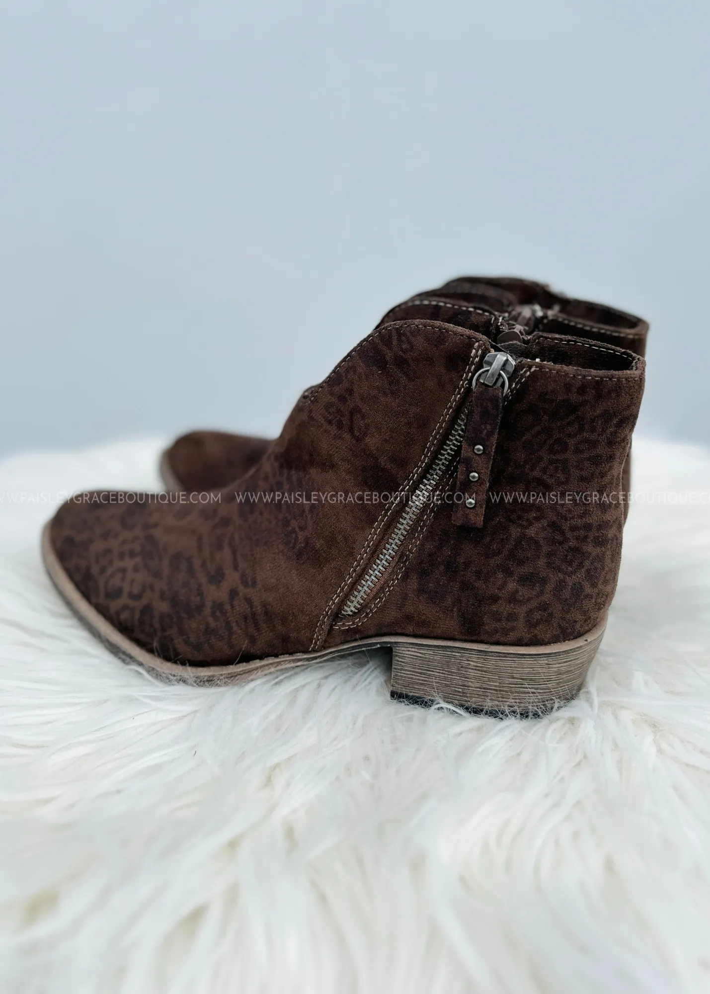 Charming Booties by Very G - Taupe/Leopard