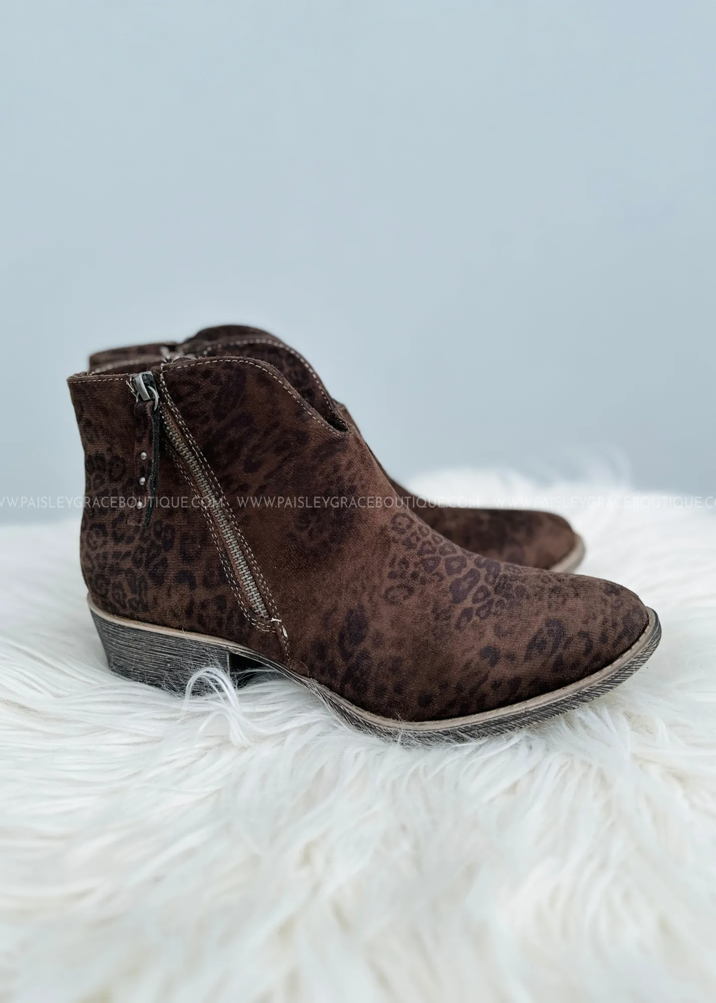 Charming Booties by Very G - Taupe/Leopard