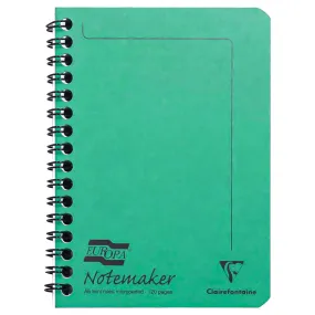 Clairefontaine Europa A6 Notemaker Green Notebook