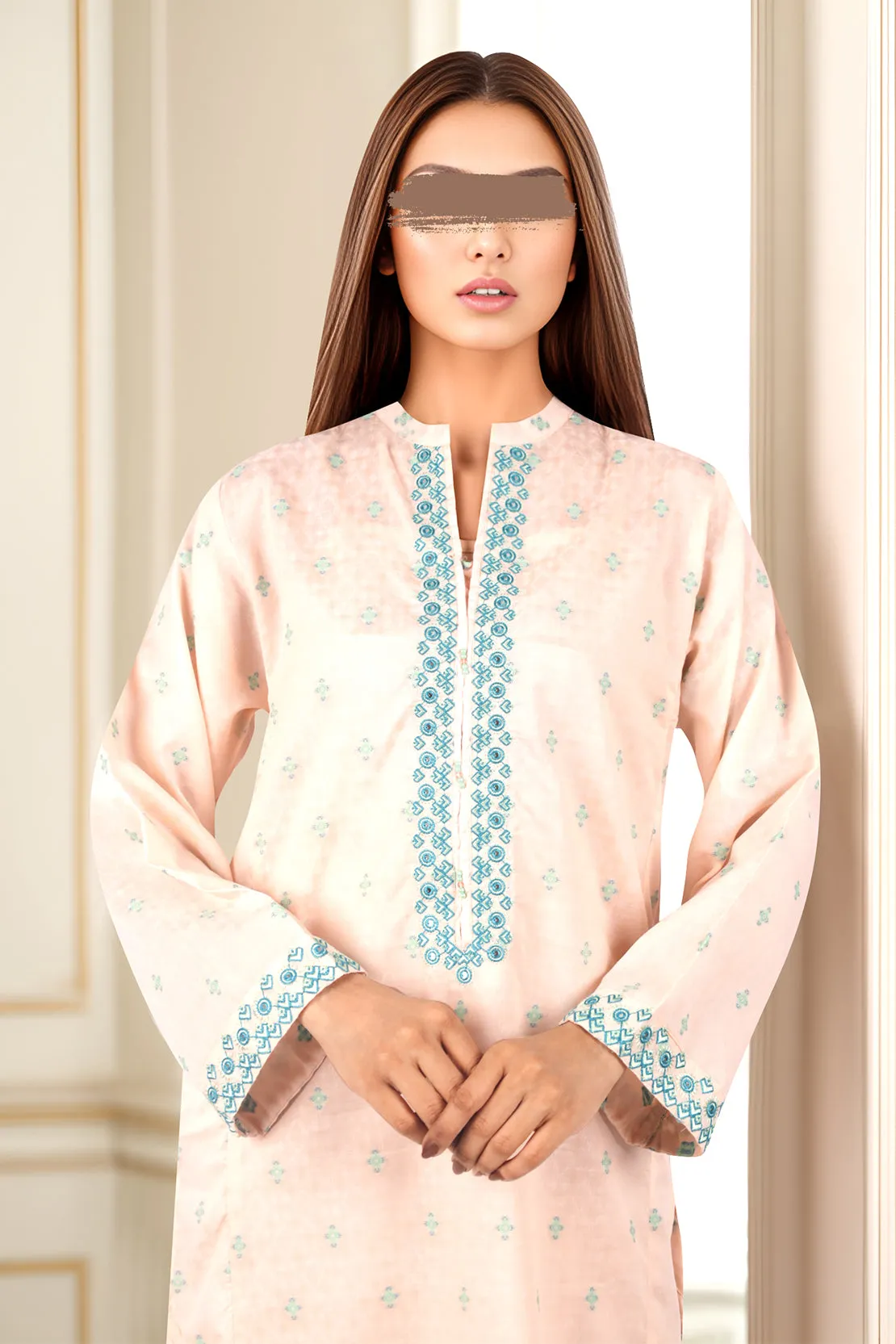 Cotton Jacquard Embroidered Stitched 2 Piece (Shirt/Trouser)