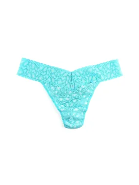 Cross-Dyed Leopard Original Rise Thong Radiant Turquoise