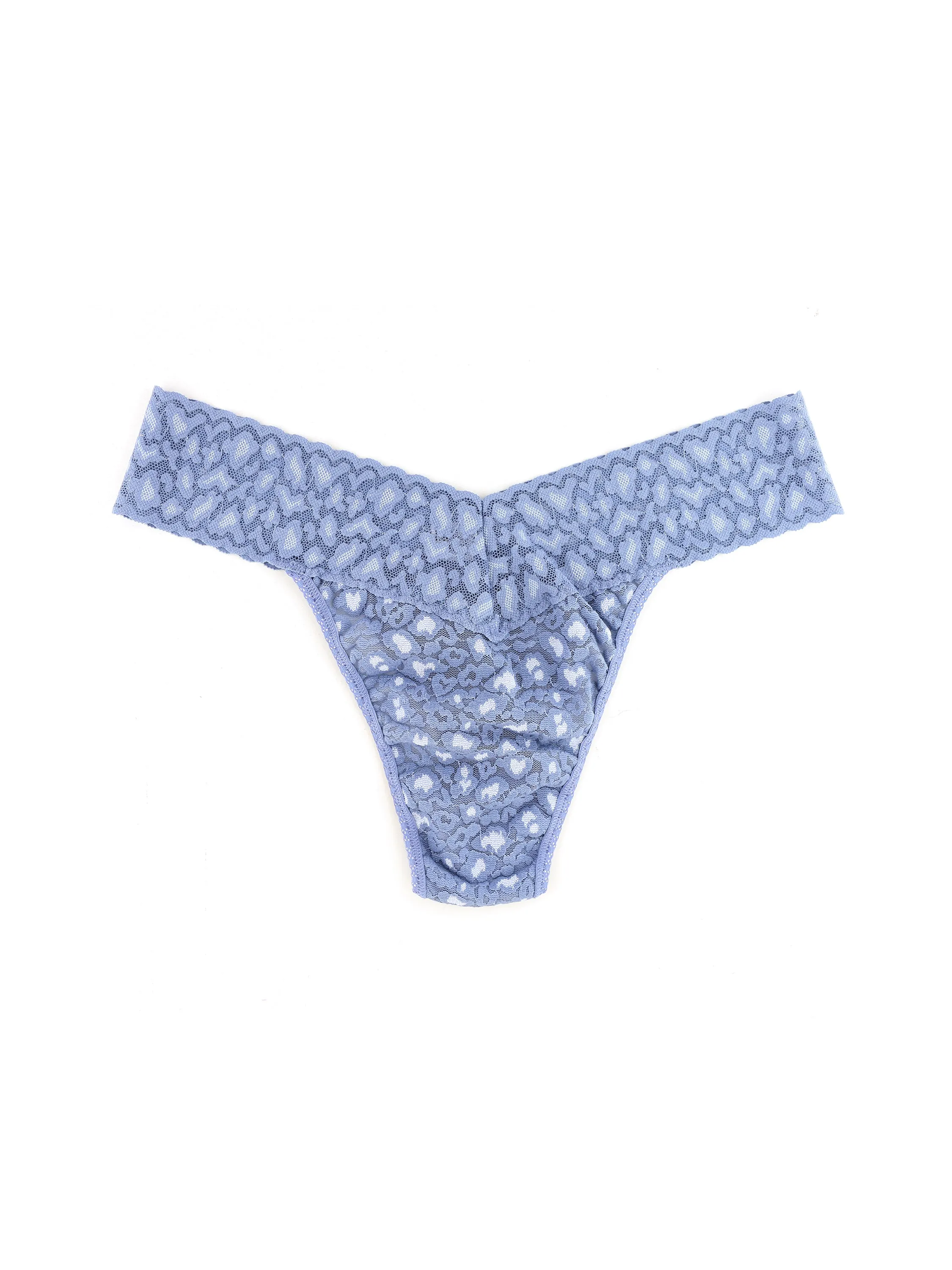 Cross-Dyed Leopard Original Rise Thong Stonewash Blue