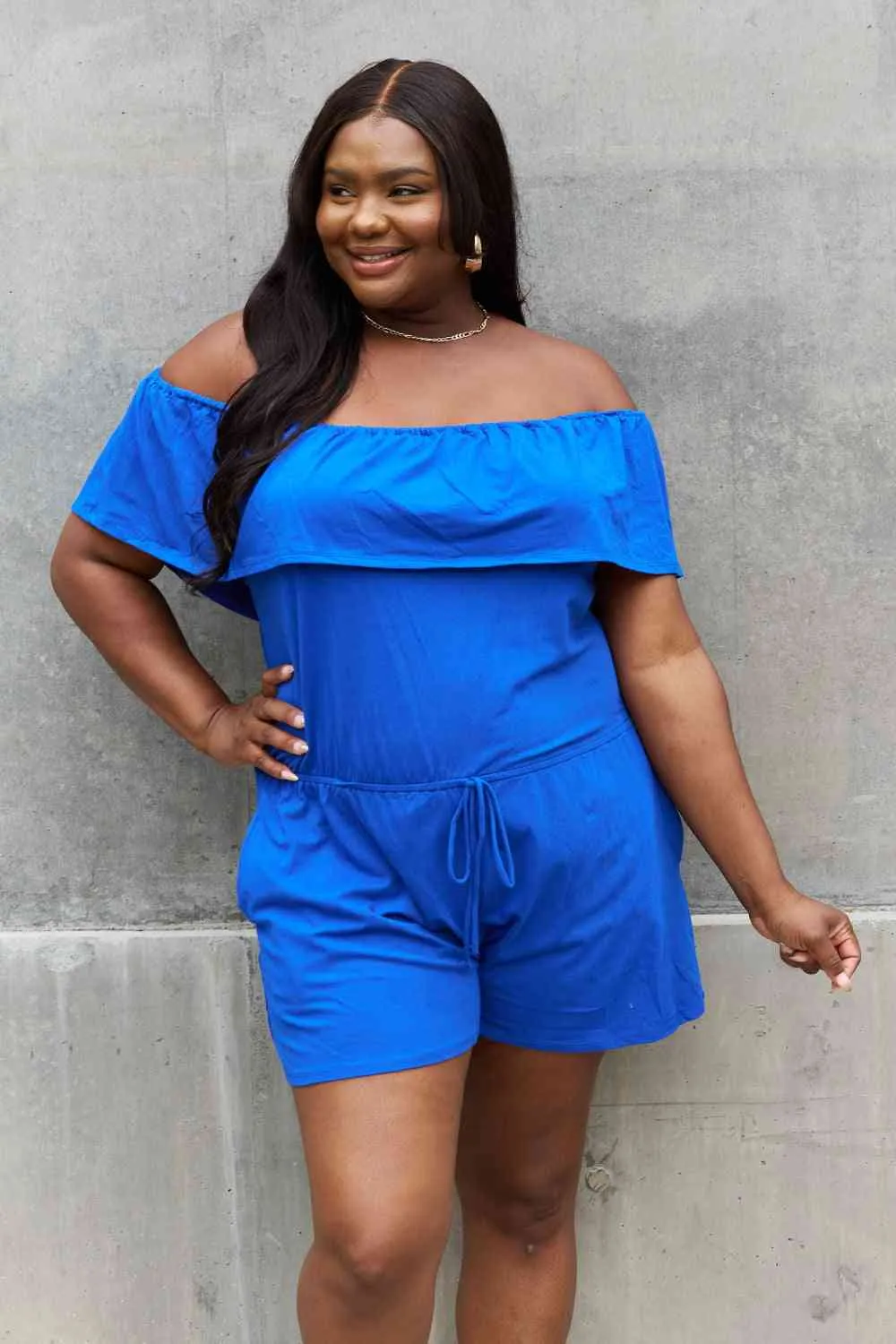 Culture Code Full Size Off The Shoulder Romper