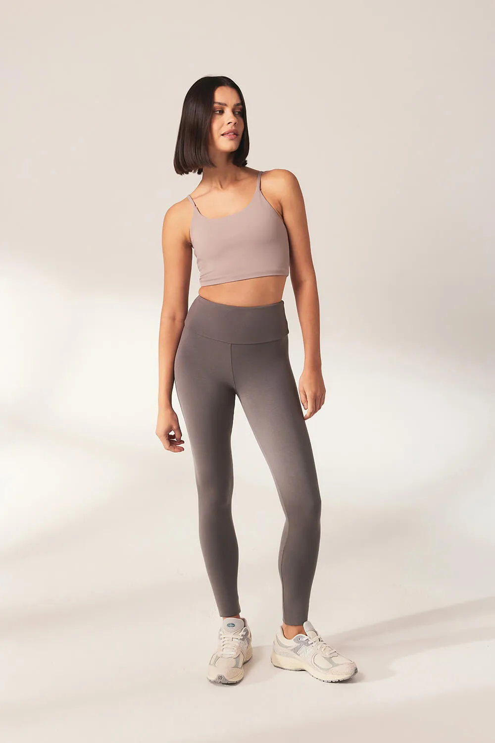 Curve Lightweight Everyday High Waisted Leggings - Slate Green