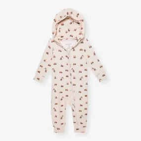 Dalton French Terry Zippered Hooded Romper