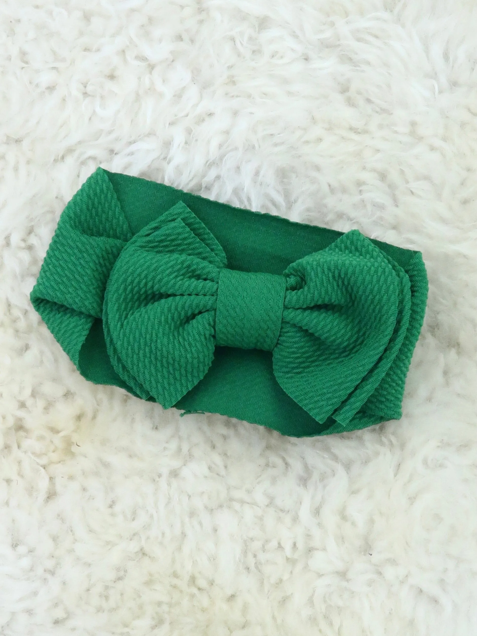 Double Layer Waffle Bow Headwrap - 32 Colors Available