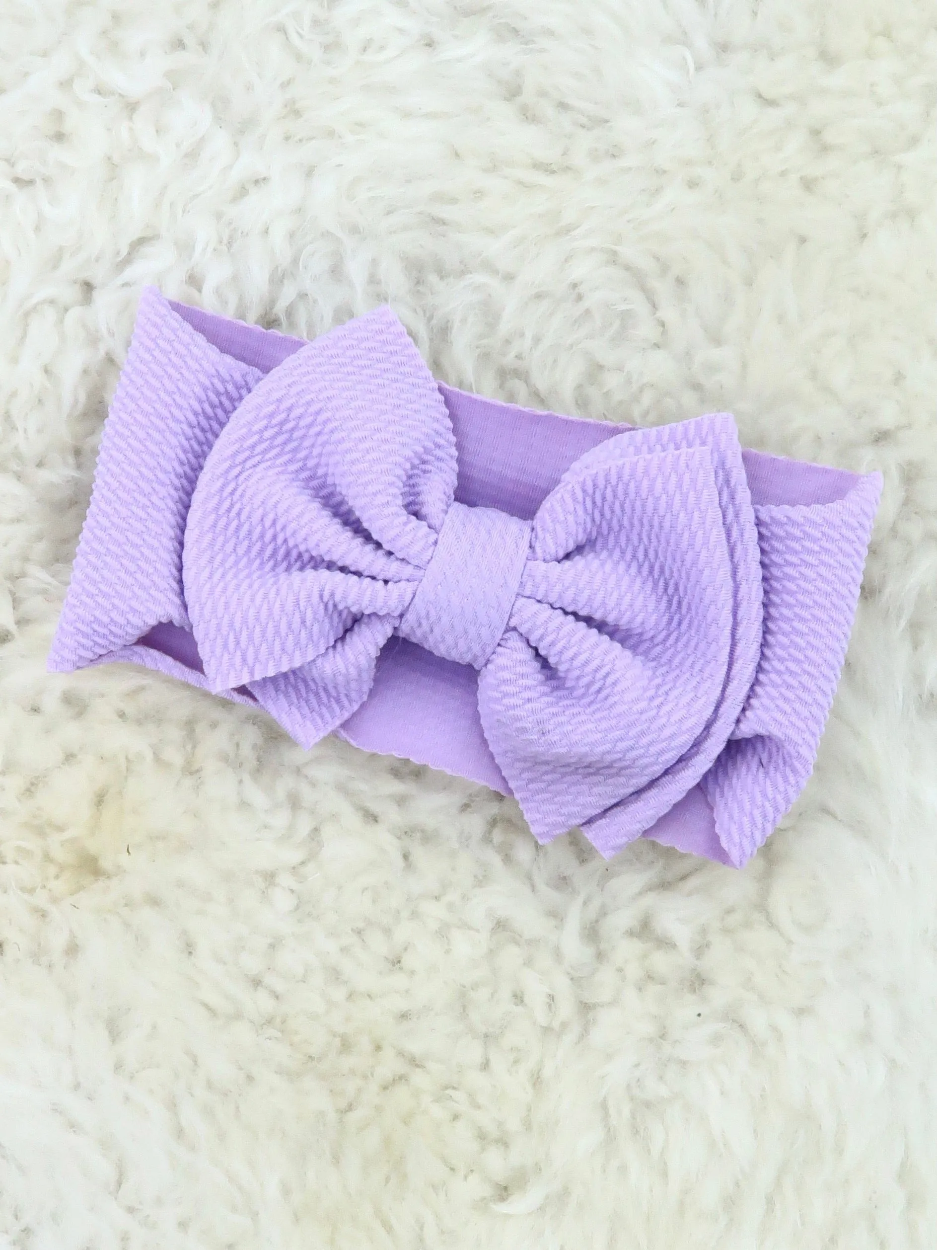 Double Layer Waffle Bow Headwrap - 32 Colors Available