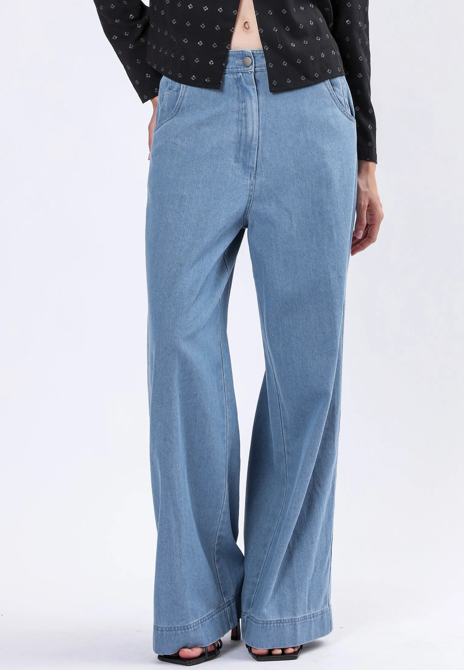 ECCENTRIC WASHED BLUE TROUSERS