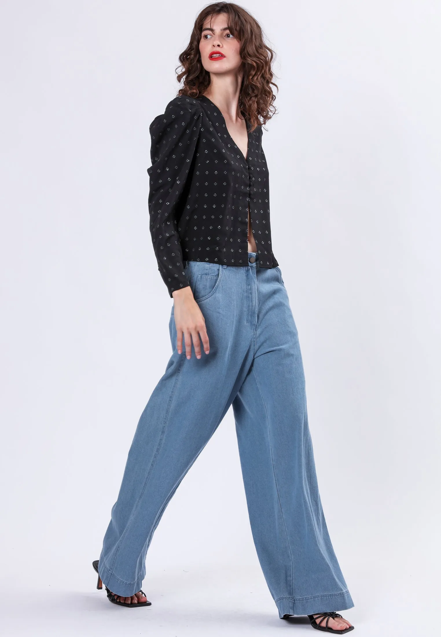 ECCENTRIC WASHED BLUE TROUSERS