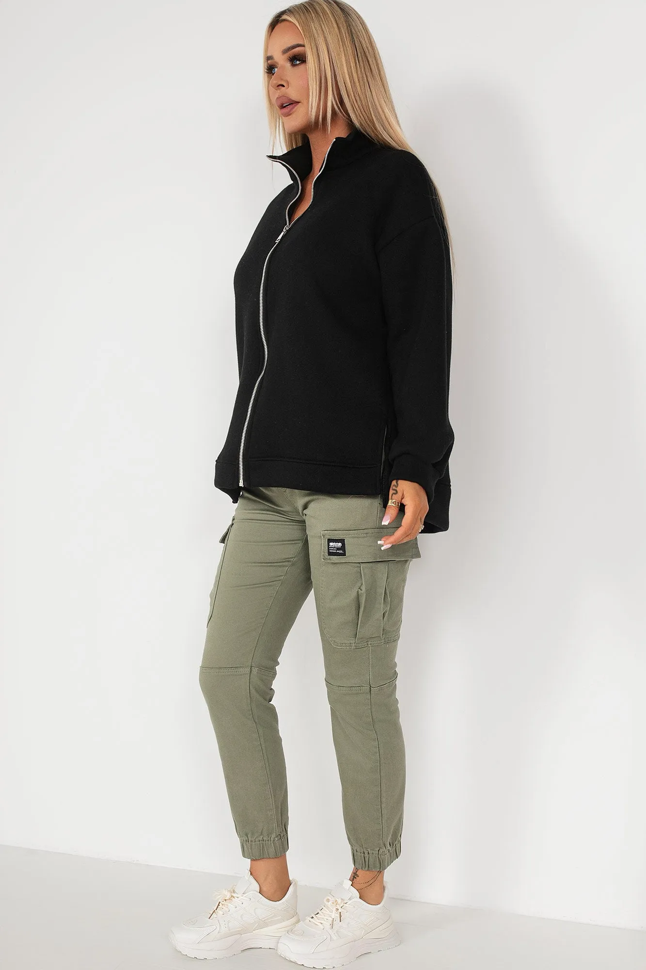 Ella Khaki Cargo Trousers