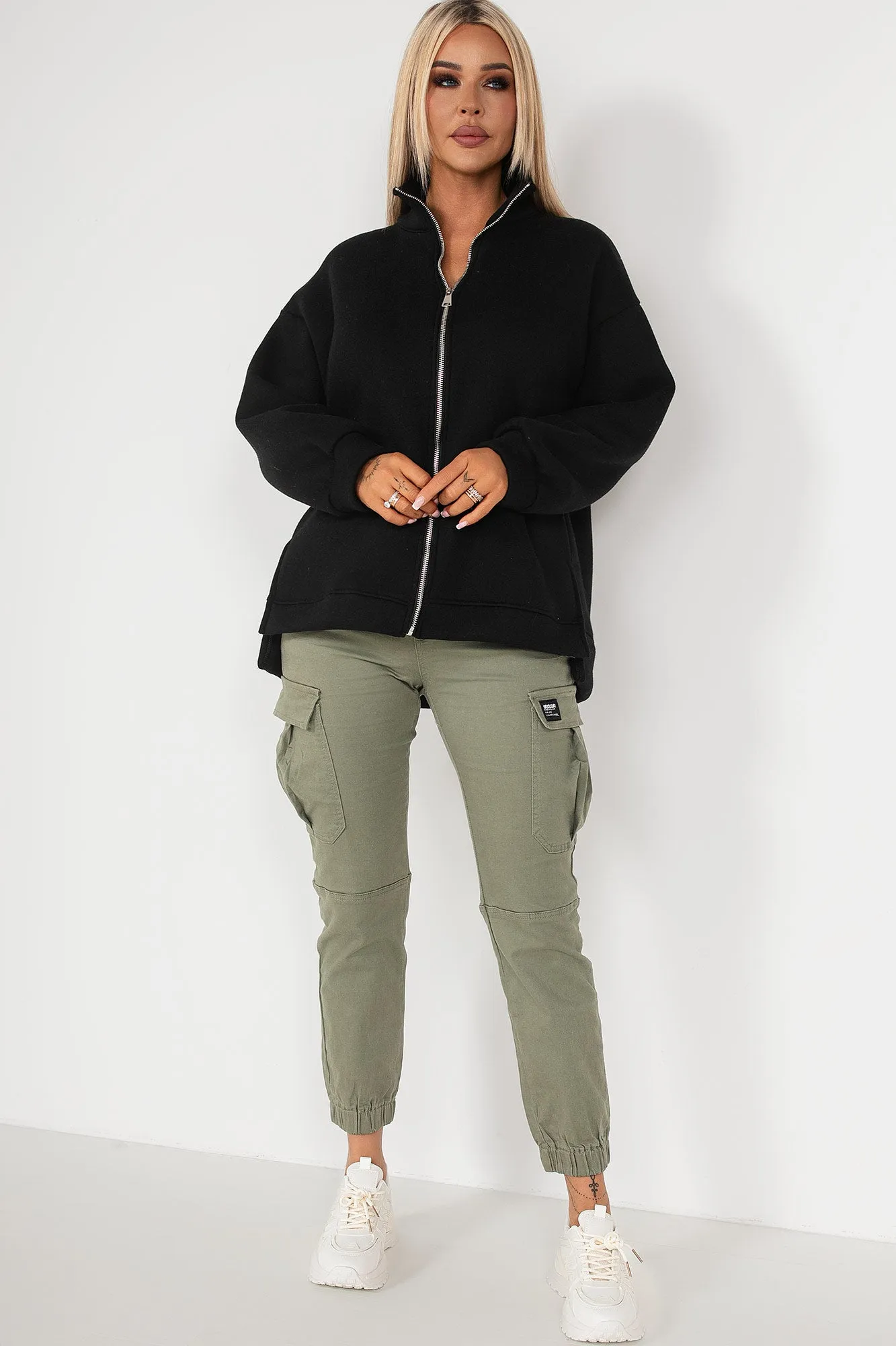 Ella Khaki Cargo Trousers