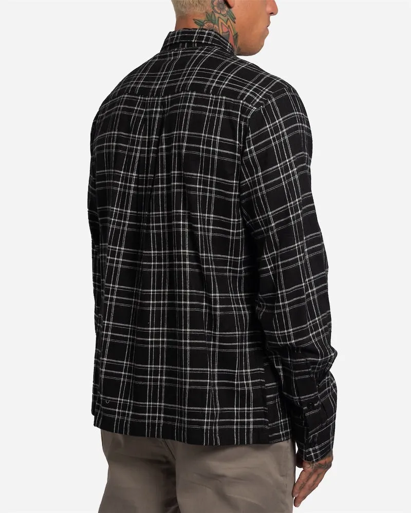 Essential Long Sleeve Flannel Black