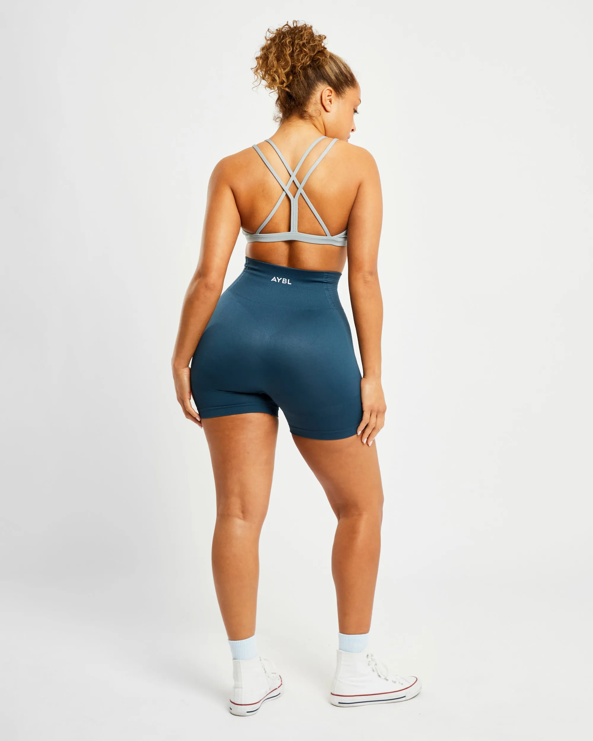 Essential Strappy Sports Bra - Pebble Grey