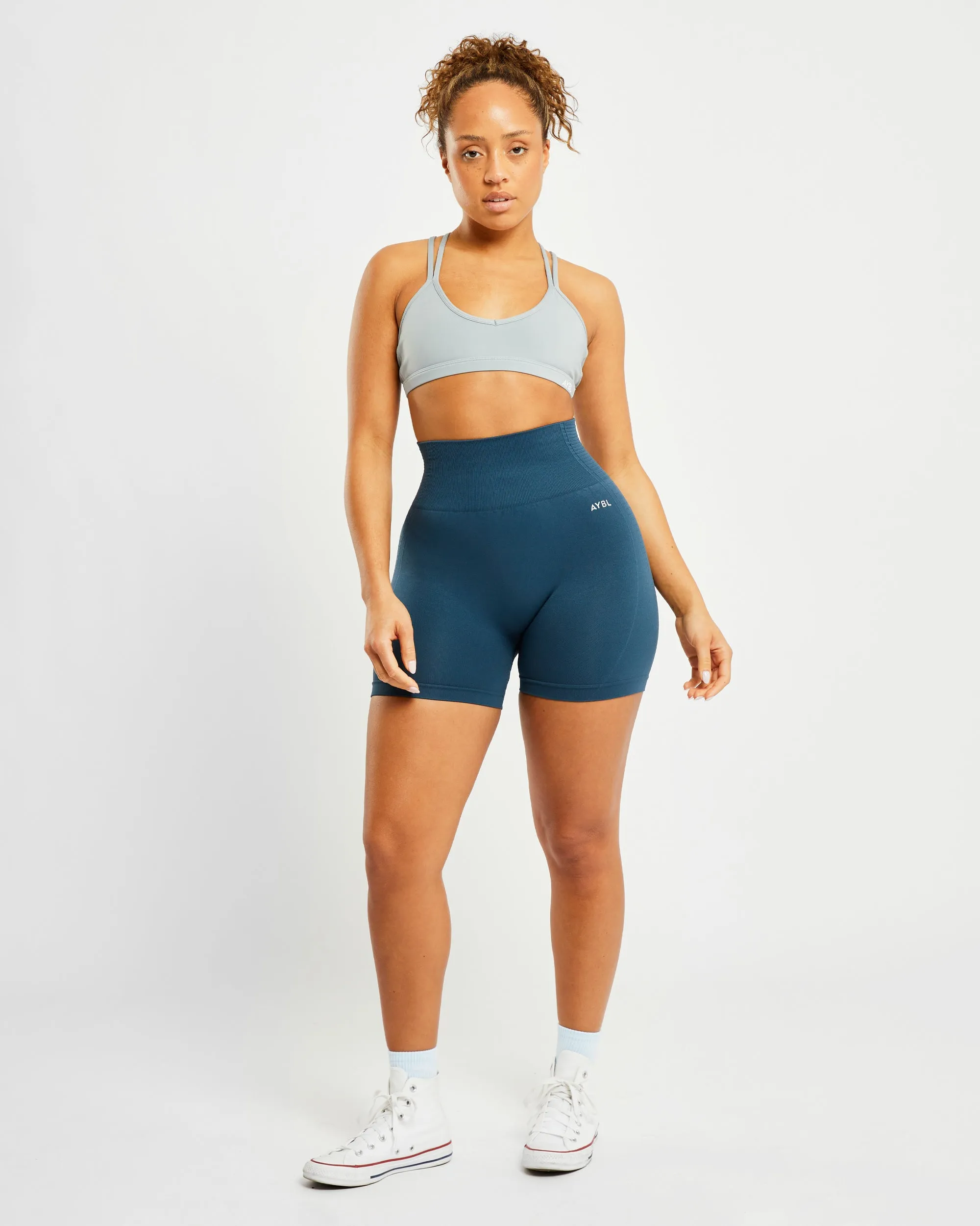 Essential Strappy Sports Bra - Pebble Grey