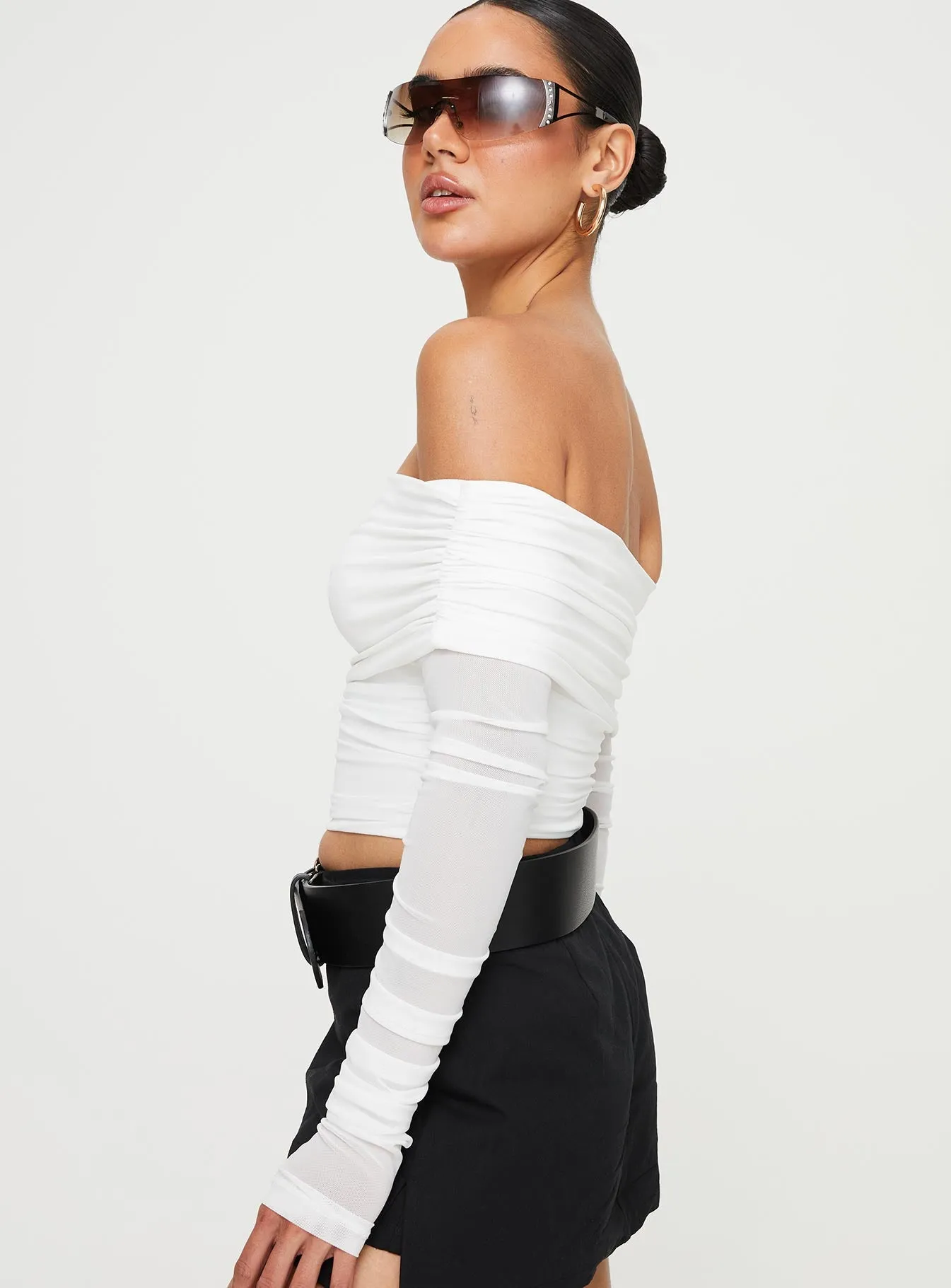 Fairburn Off The Shoulder Top White