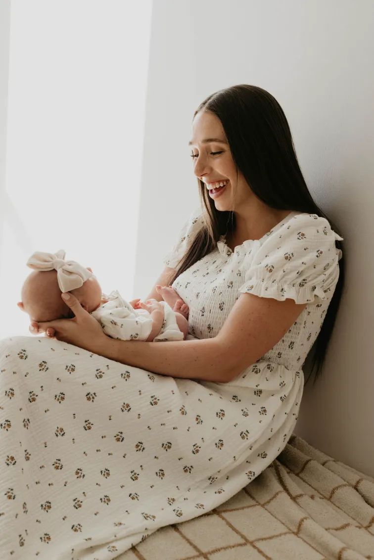 Garden Days | Ivory Floral Baby Romper