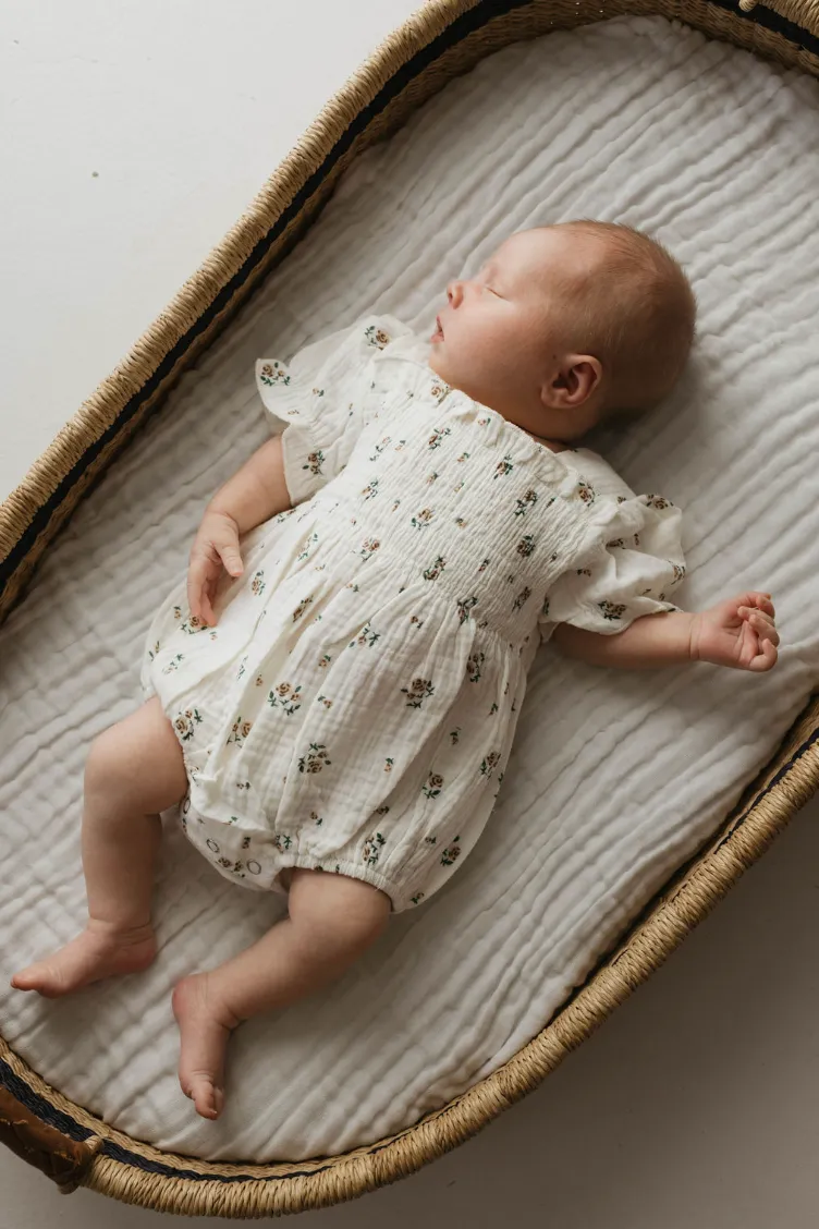 Garden Days | Ivory Floral Baby Romper