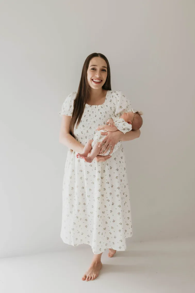 Garden Days | Ivory Floral Baby Romper