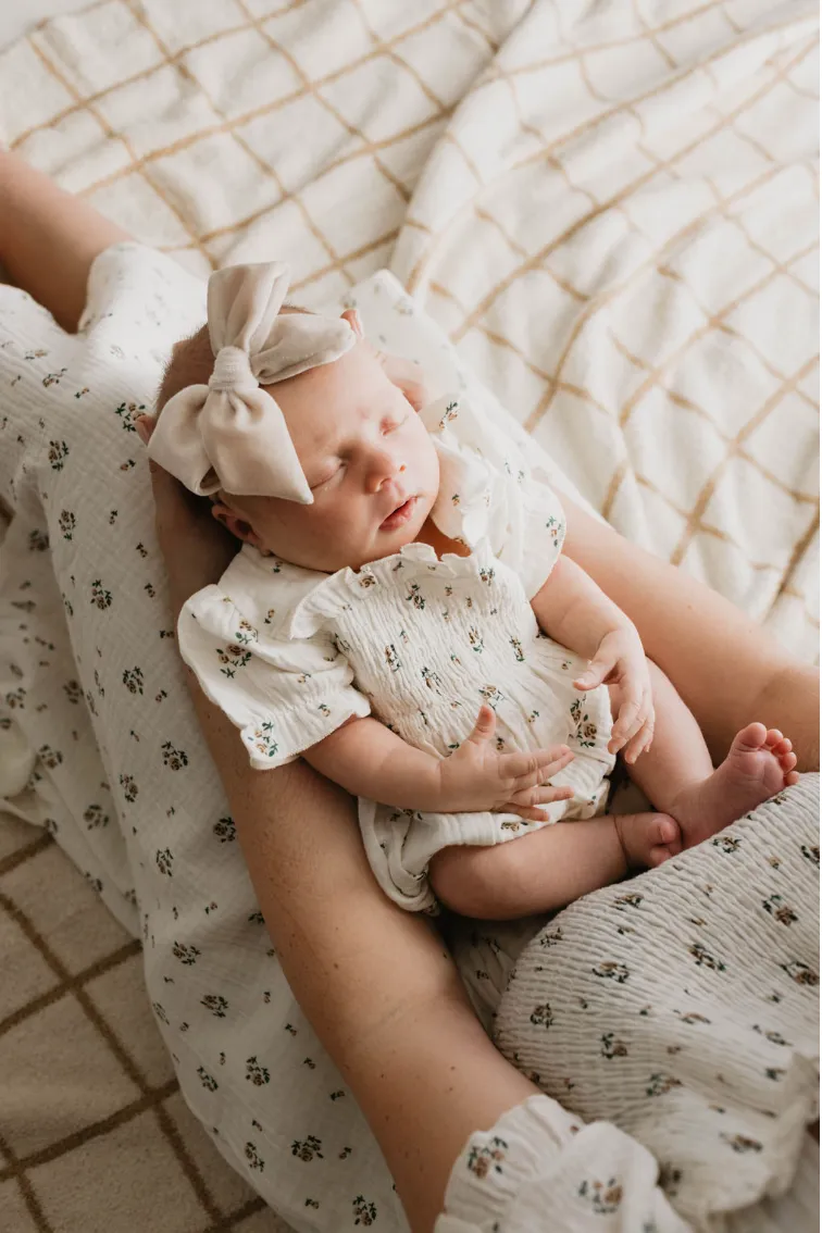 Garden Days | Ivory Floral Baby Romper