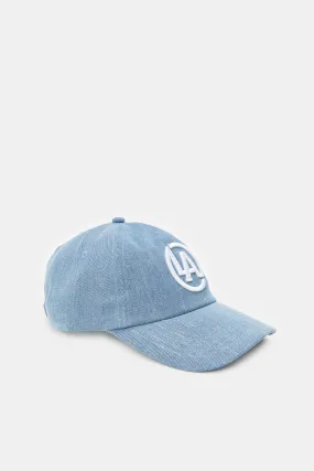 Girls Blue Embroidered Cap