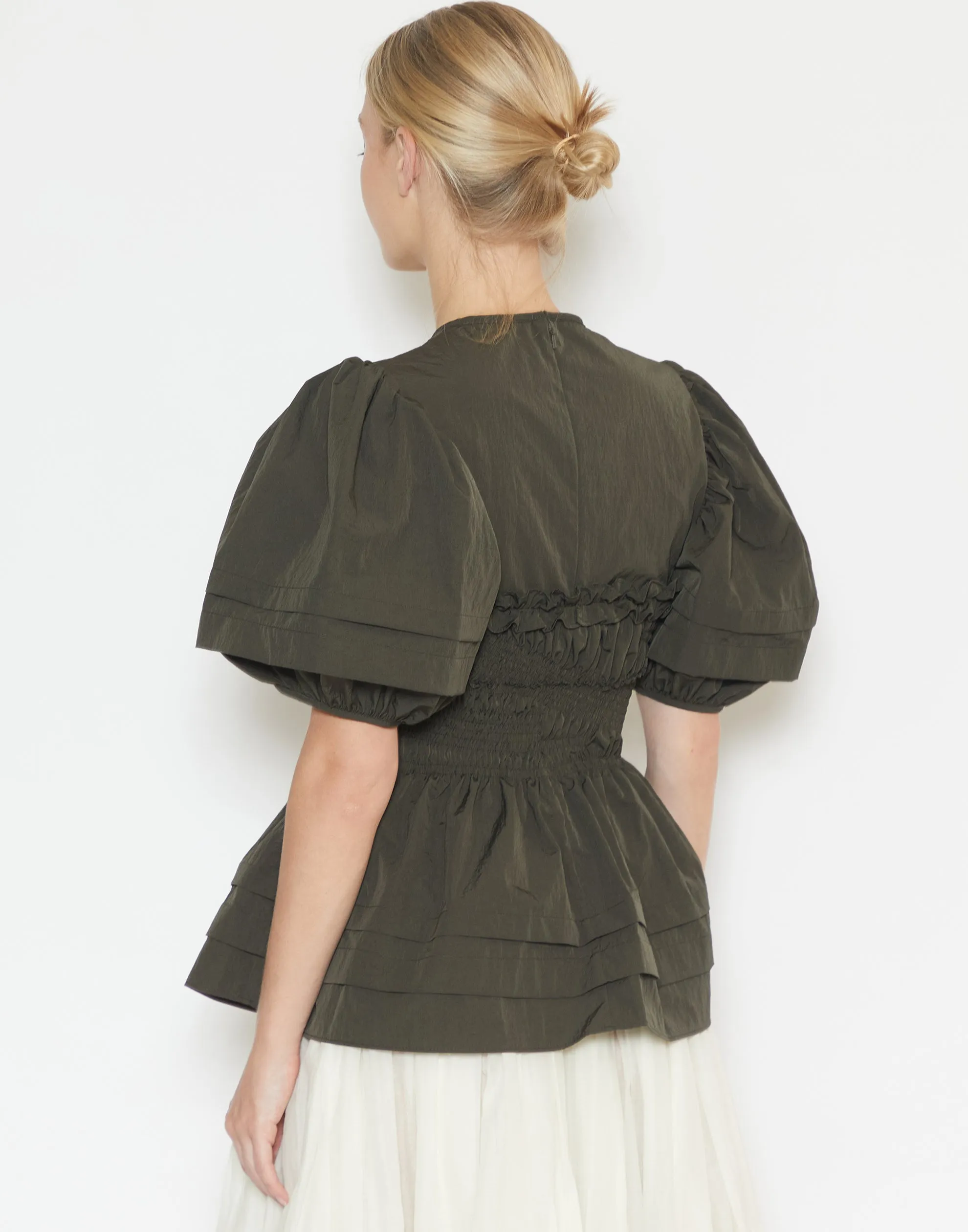 Grey Olive Recycled Taffeta Onessa Top