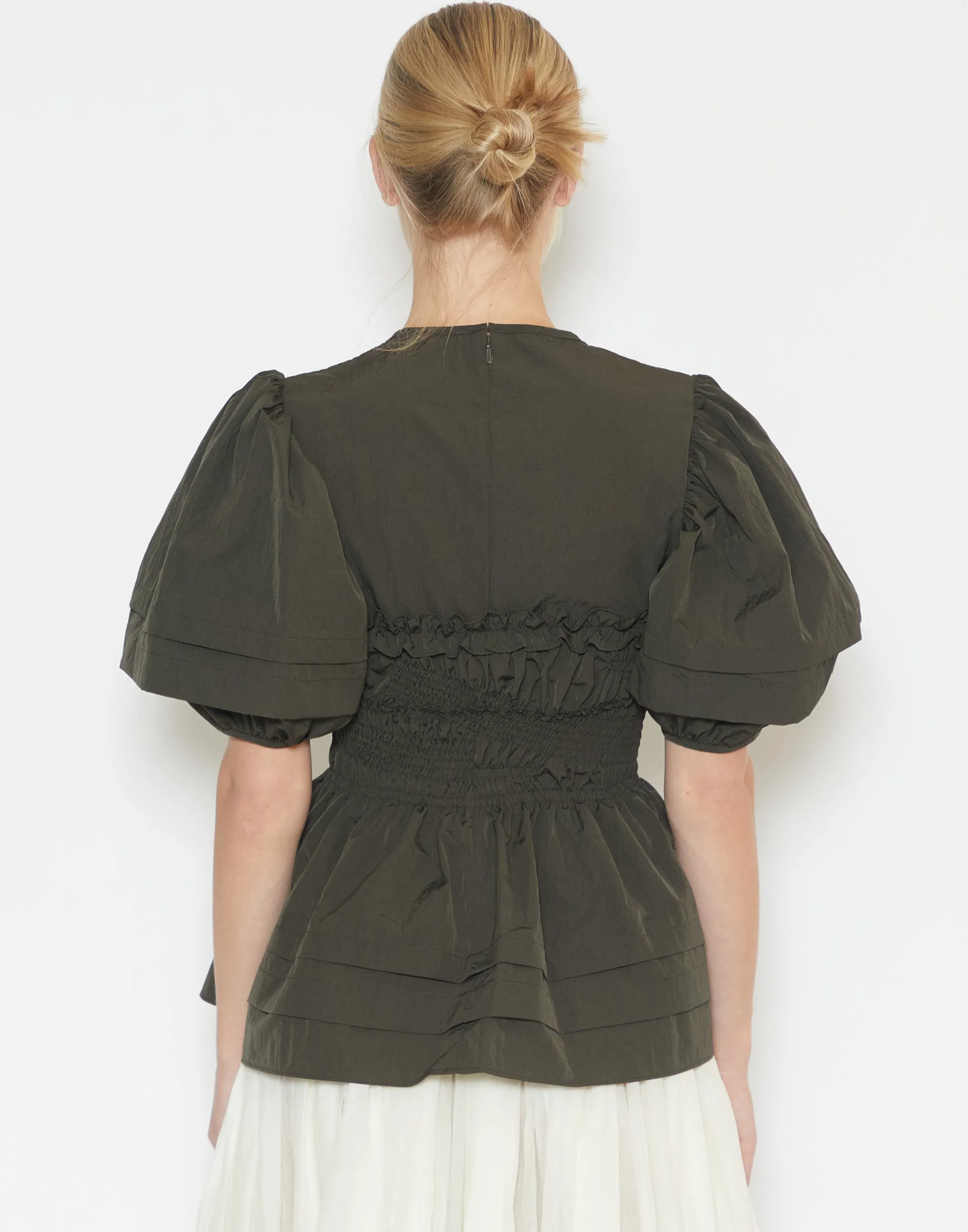 Grey Olive Recycled Taffeta Onessa Top