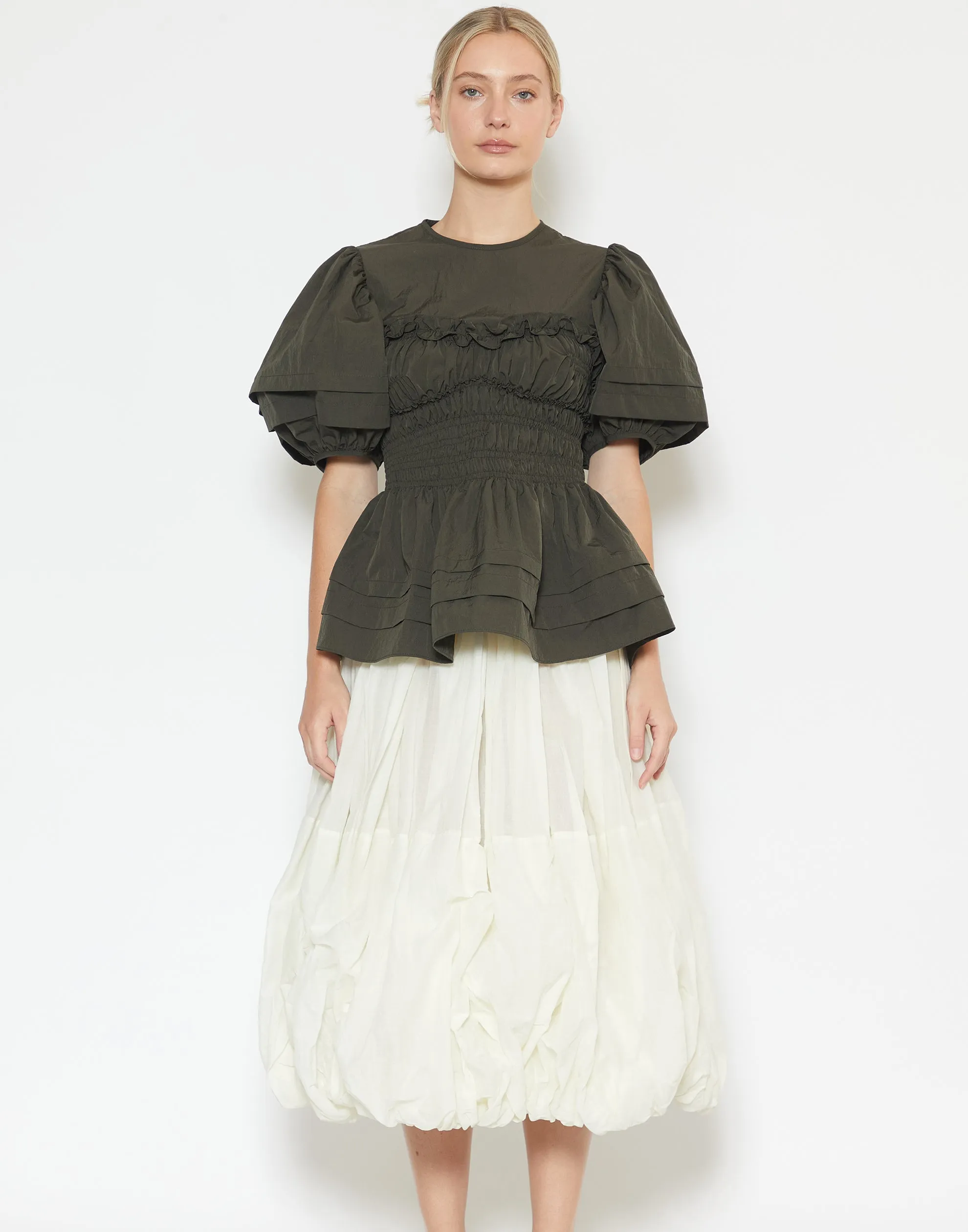 Grey Olive Recycled Taffeta Onessa Top