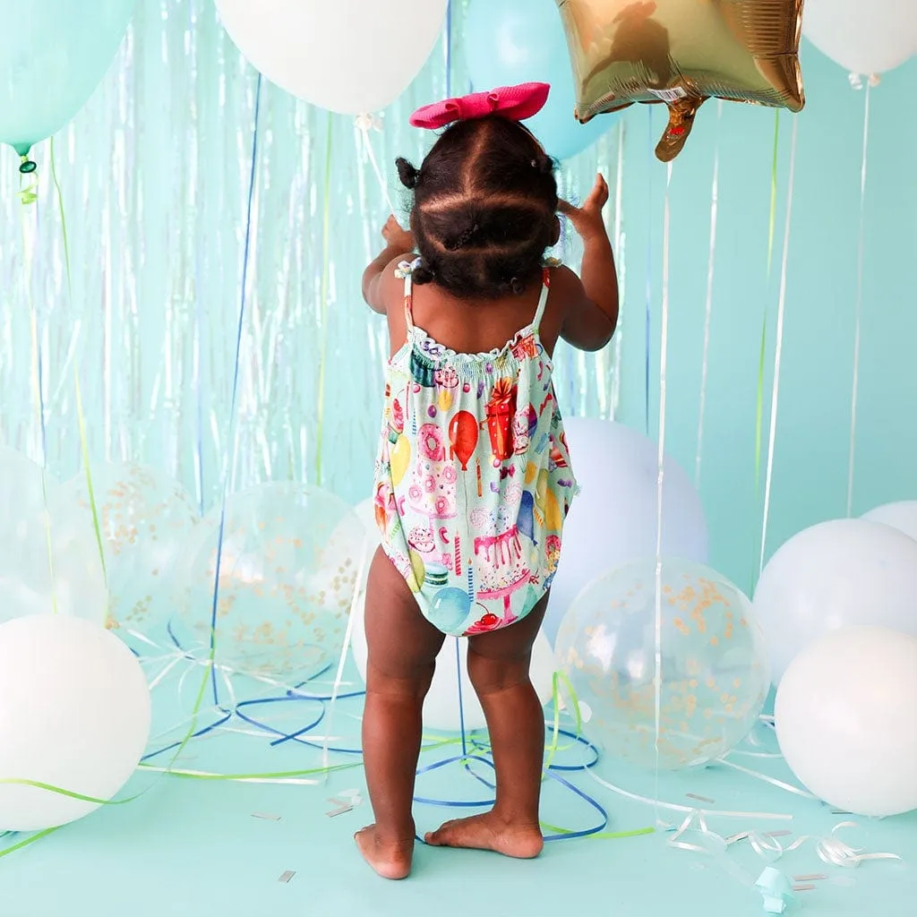 Happy Birthday Sleeveless Bubble Romper