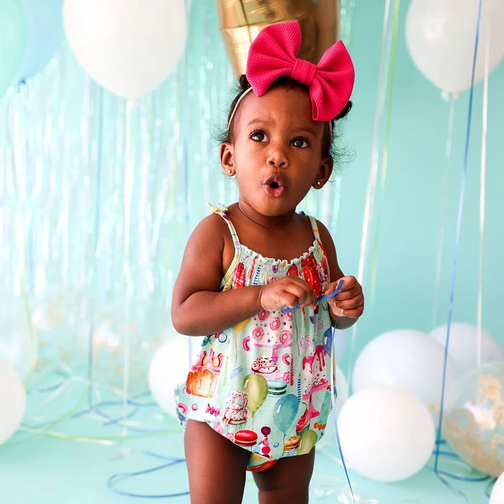 Happy Birthday Sleeveless Bubble Romper