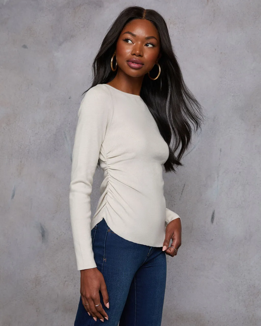 Hayride Muse Cinched Long Sleeve Top