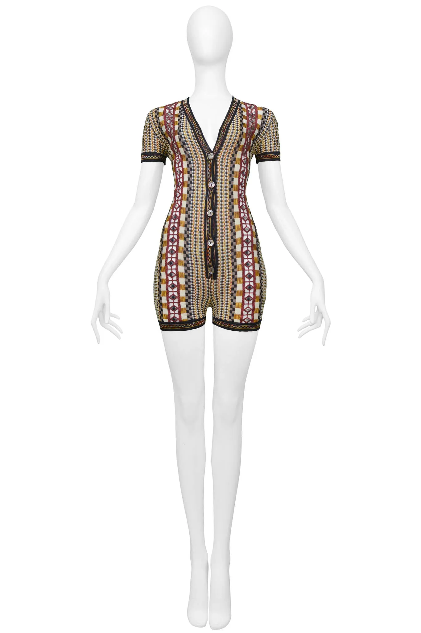 JEAN PAUL GAULTIER AW1990 CUTOUT KNIT ROMPER